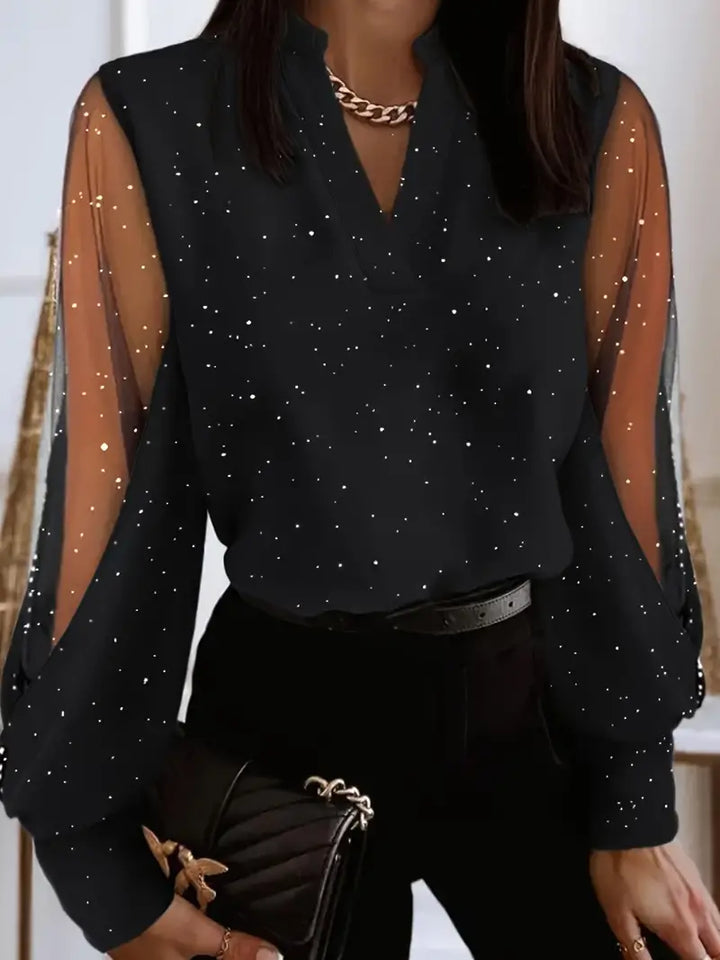 Chic Blouse with Plunging Neckline