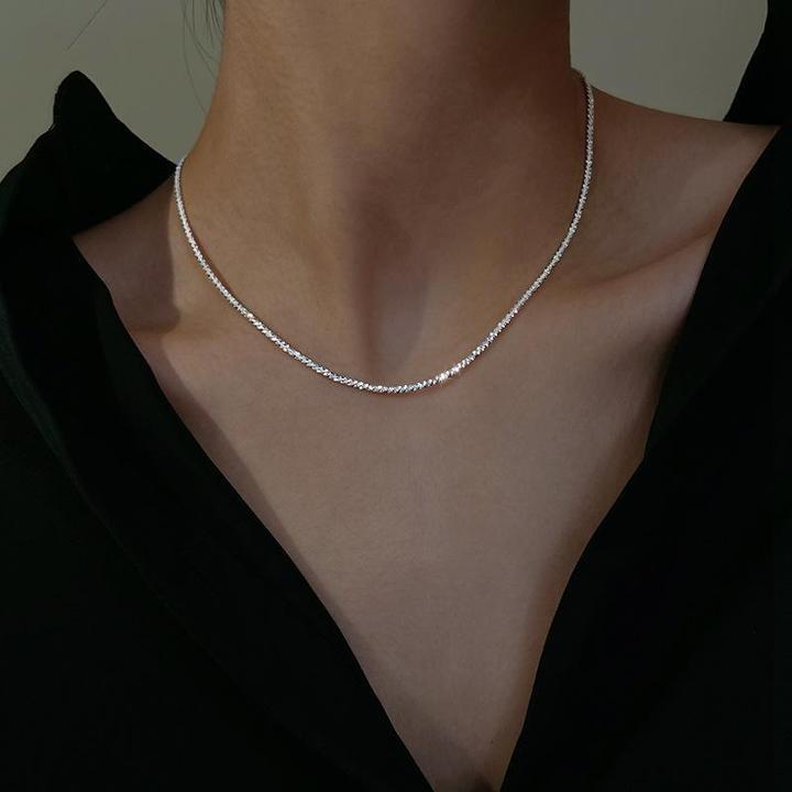 Collier Double Chaîne en Argent Céleste pour Femmes