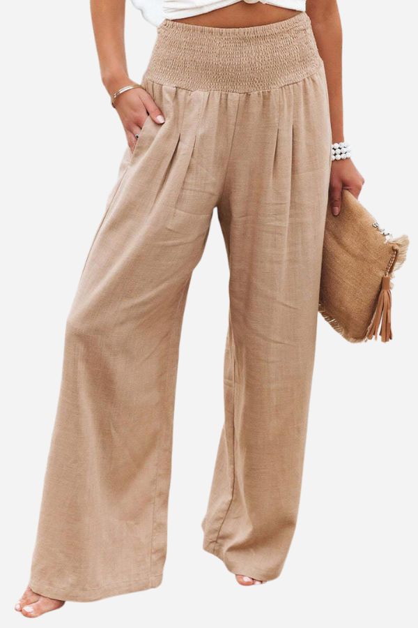 Chic Elastic Palazzo Pants for Women