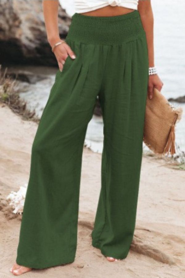 Chic Elastic Palazzo Pants for Women