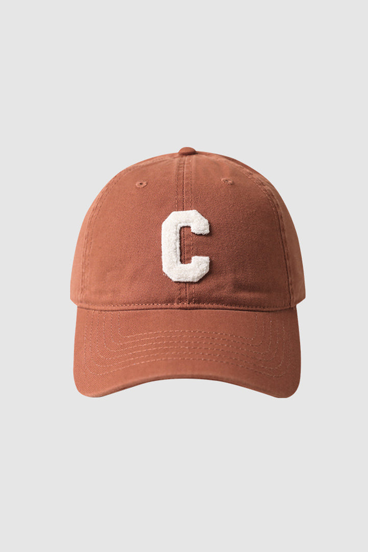 Baseball Cap with C Embroidery