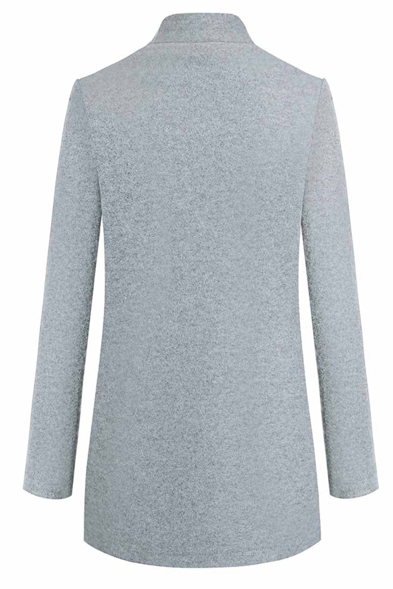 Élégant Manteau à Col Montant