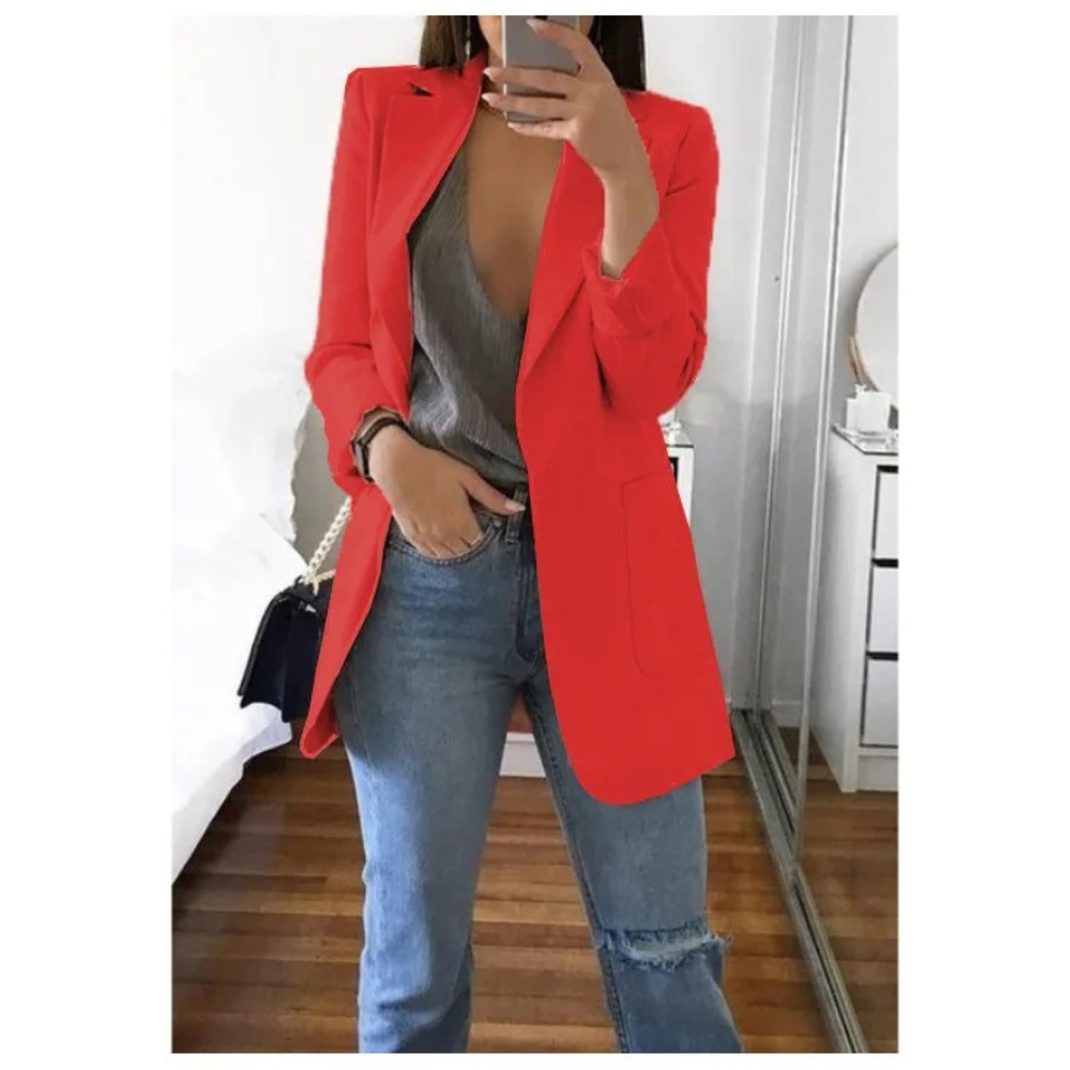 Blazer Imprimé à Double Boutonnage pour Femmes - Parfait pour le Bureau