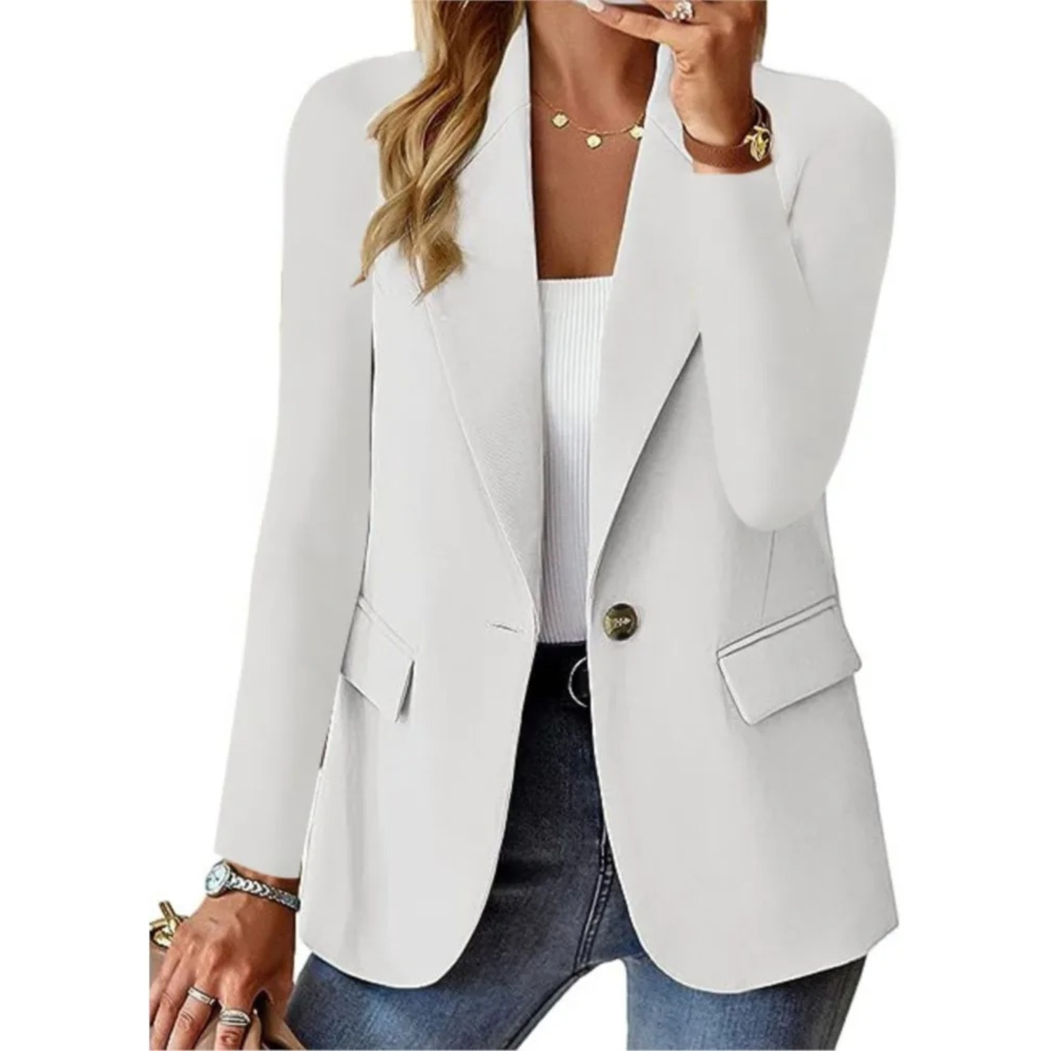 Veste pour Femme avec Boutons et Poches Pratiques