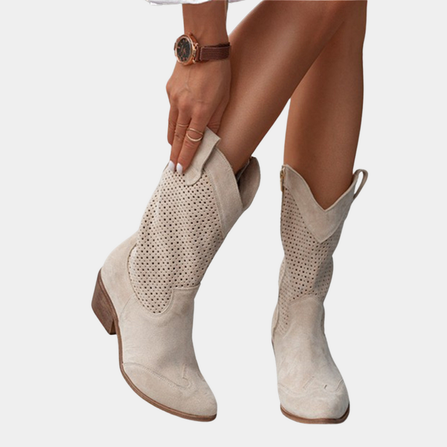 Bottes Respirantes pour Femme Style Cowboy