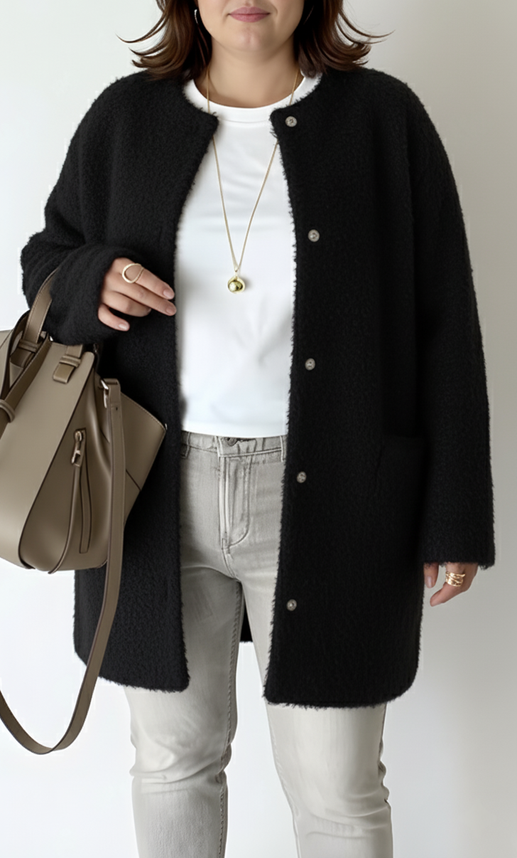 Chic Loose-Fit Knit Cardigan for Women | Plus Sizes Available