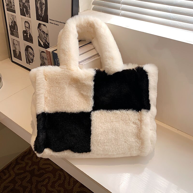 Dante Sac à Main en Peluche | Accessoire d'Hiver Élégant pour Femmes