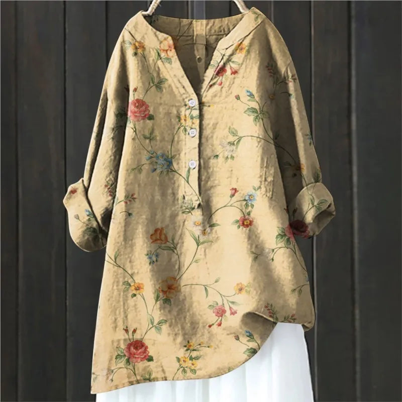 Casual Floral Pattern Blouse
