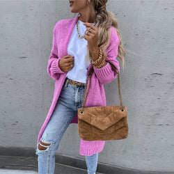 Chic Women's Long Knit Cardigan