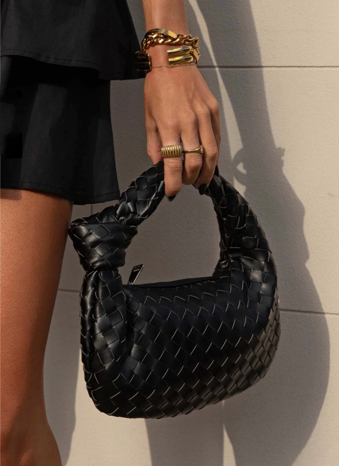 Elegant Handbag with Woven Design