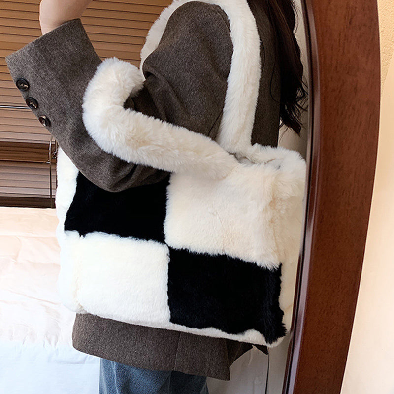 Dante Sac à Main en Peluche | Accessoire d'Hiver Élégant pour Femmes