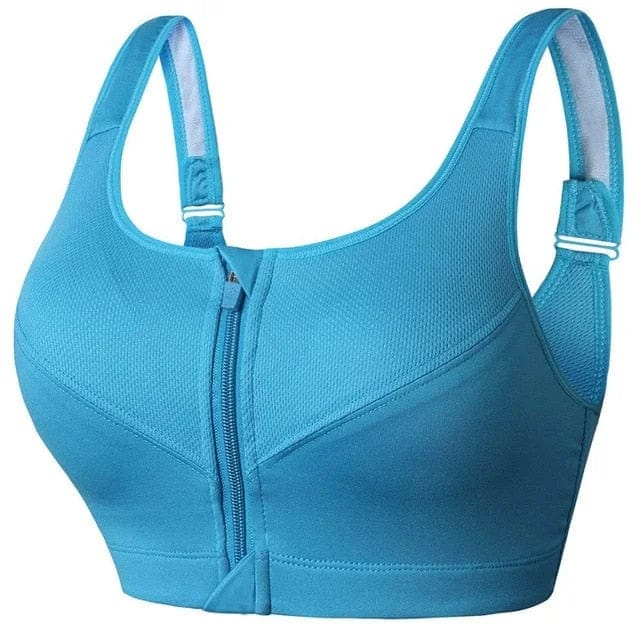 Brassière de sport grande taille avec fermeture éclair et design novateur
