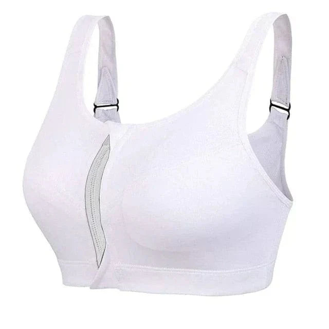 Brassière de sport grande taille avec fermeture éclair et design novateur