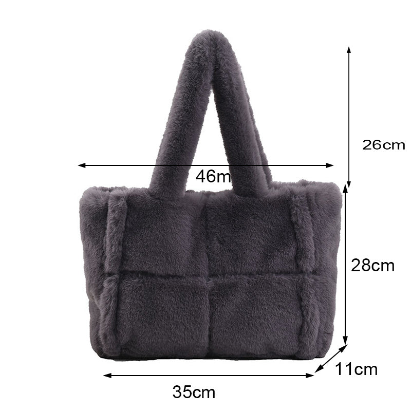 Dante Sac à Main en Peluche | Accessoire d'Hiver Élégant pour Femmes